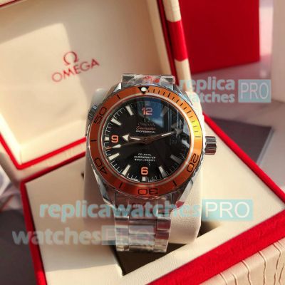 AAA Copy Omega Seamaster Planet Ocean 600m Black Orange Bezel 8215 Watch 